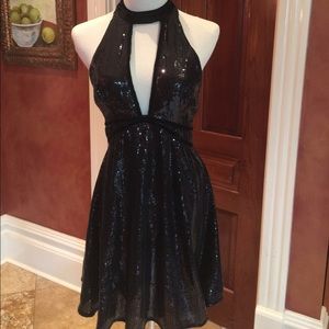 Free People black sequin dress NWT size 4